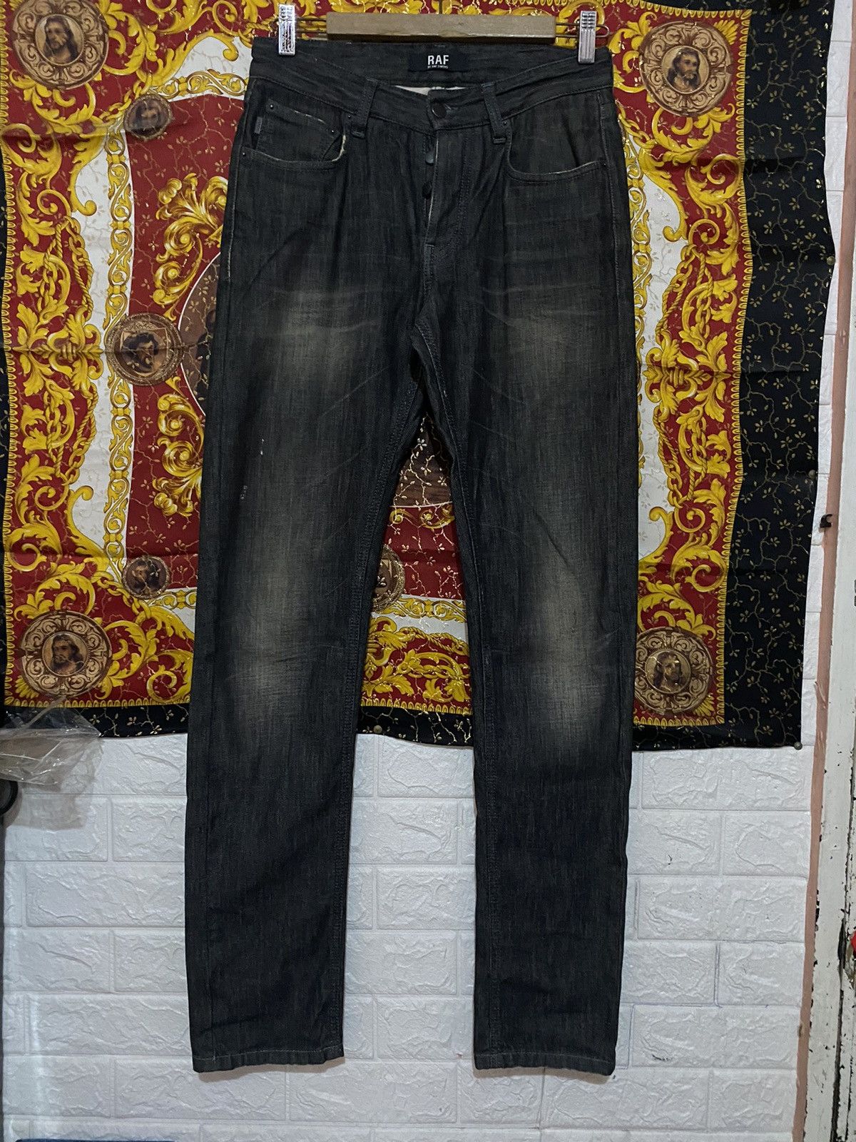 image of Raf By Raf Simons x Raf Simons Raf By Raf Simon X Raf Simons Washed Black Denim Pants (Size 30)