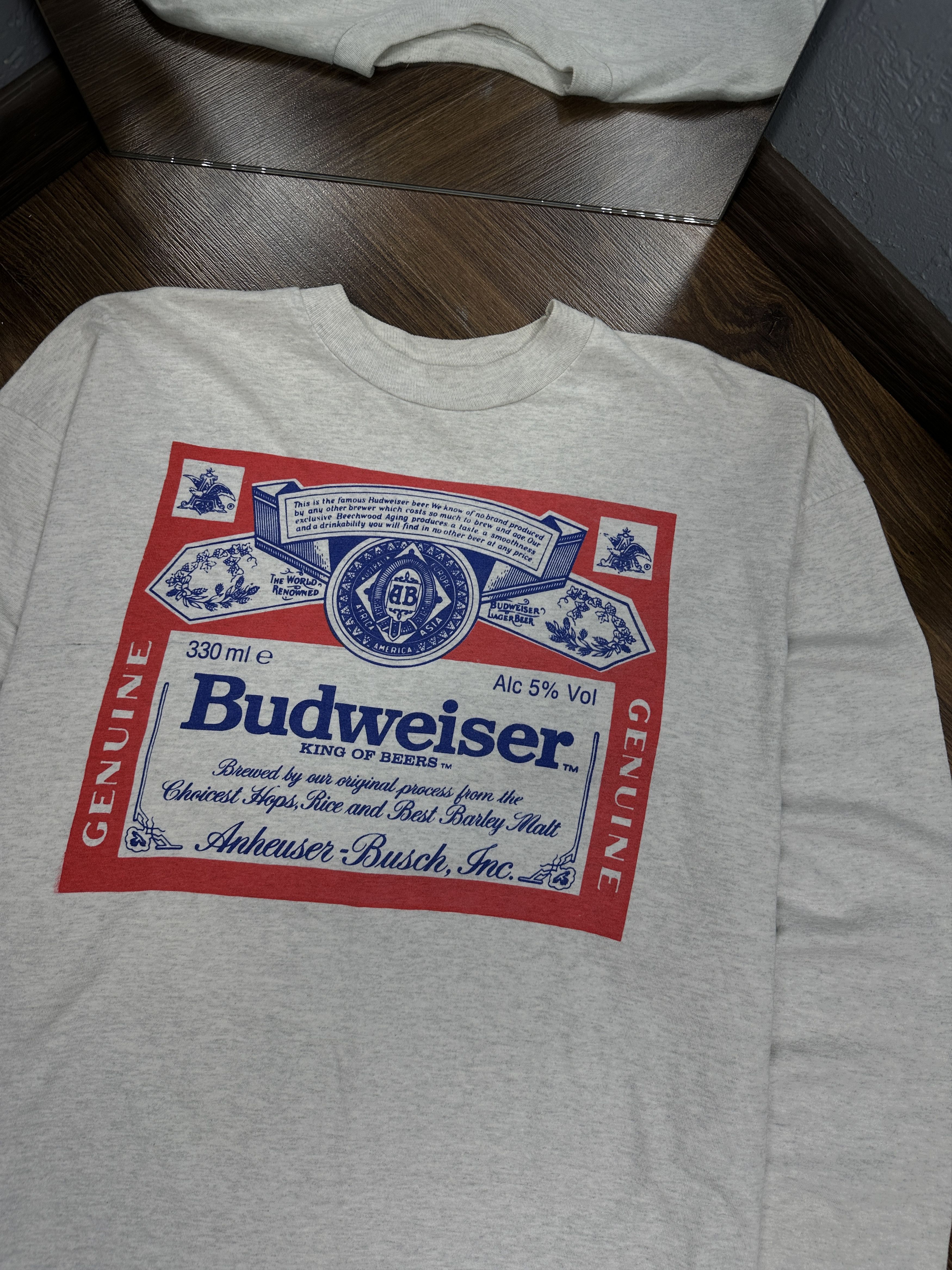 Budweiser × Vintage Budweiser Vintage Mens Long Sleeve T-Shirt Size US XL / EU 56 / 4 - 2 Thumbnail