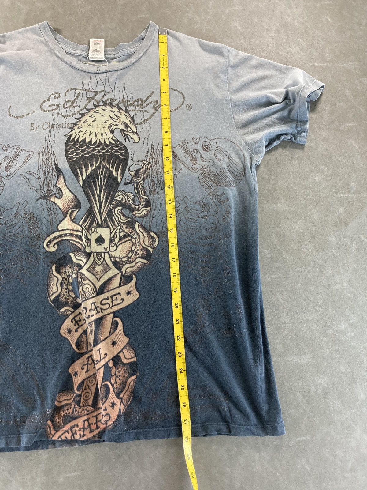 Ed Hardy Ed Hardy "Erase All Fears" Eagle & Snake Ombre Tee Size US L / EU 52-54 / 3 - 10 Thumbnail