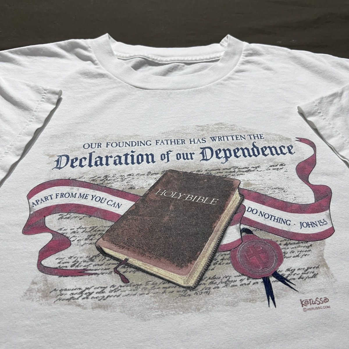 Vintage Vintage Y2K Holy Bible God Jesus Promo Tee XL Size US XL / EU 56 / 4 - 1 Thumbnail