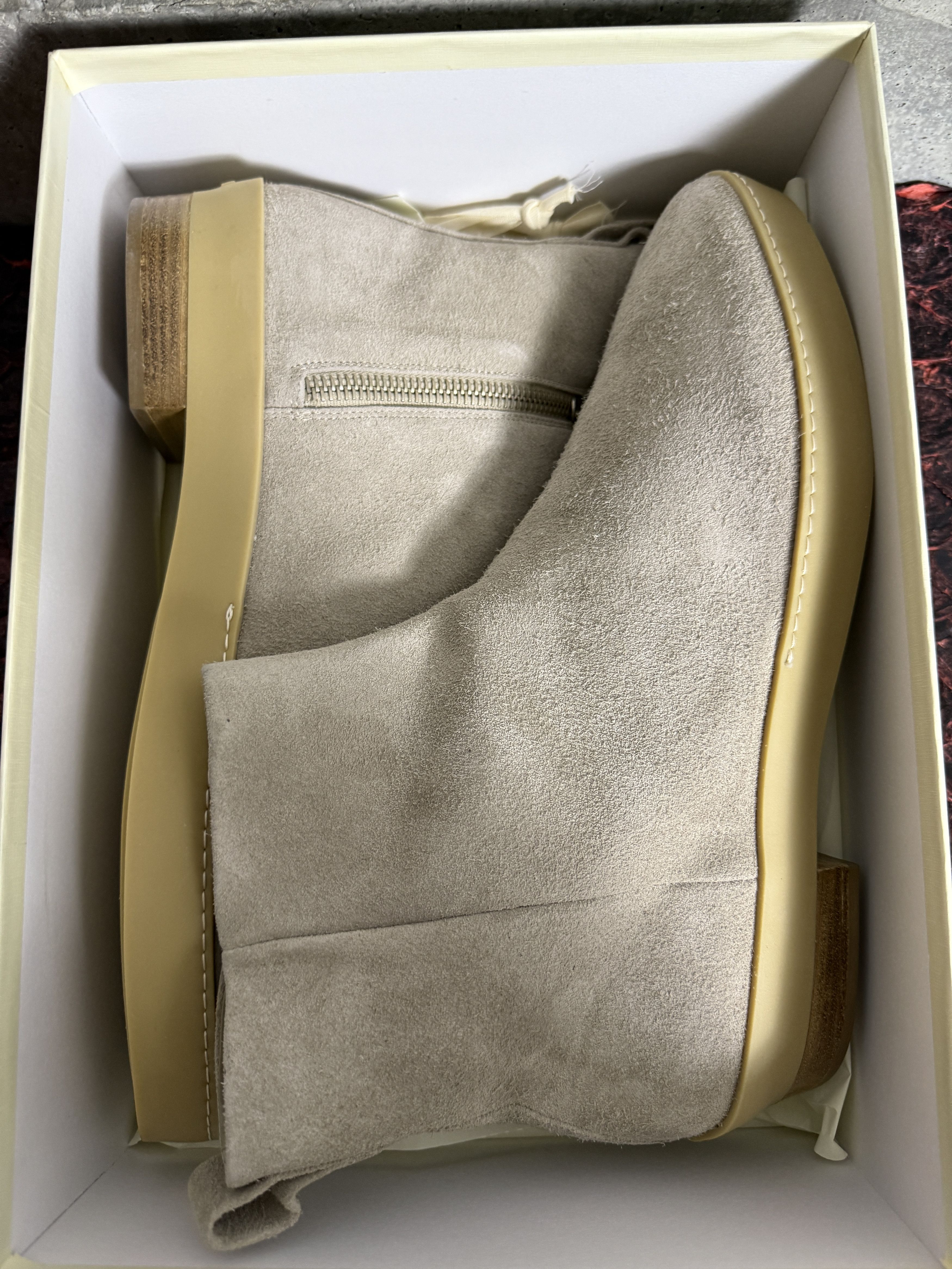 Fear of God Fear of God Grey Rough Suede Chelsea Santa Fe Boots Size US 14 / EU 47 - 14 Thumbnail