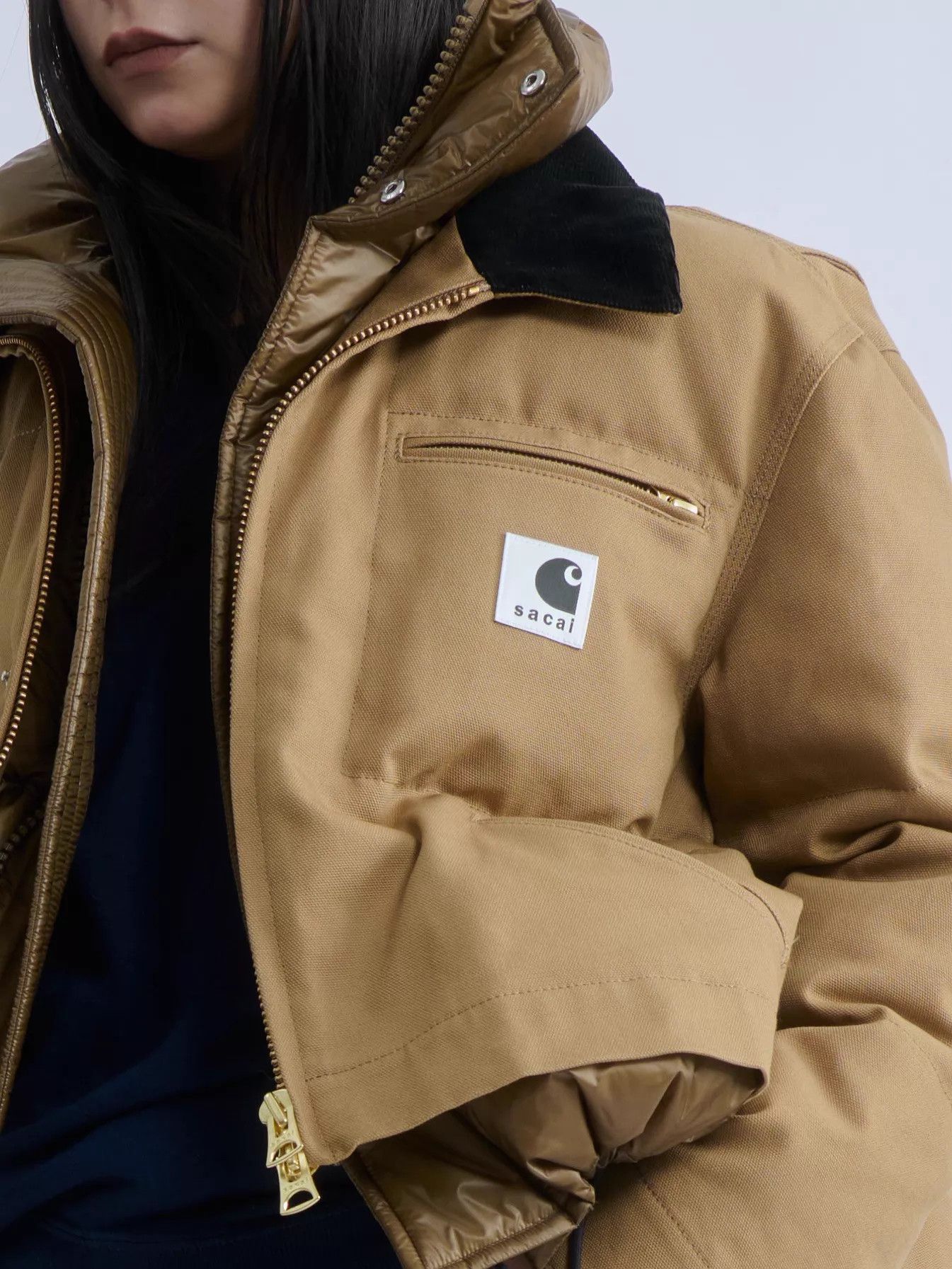 Sacai Sacai × Carhartt WIP Paneled Down Jacket Size 2 Size XS / US 0-2 / IT 36-38 - 7 Thumbnail