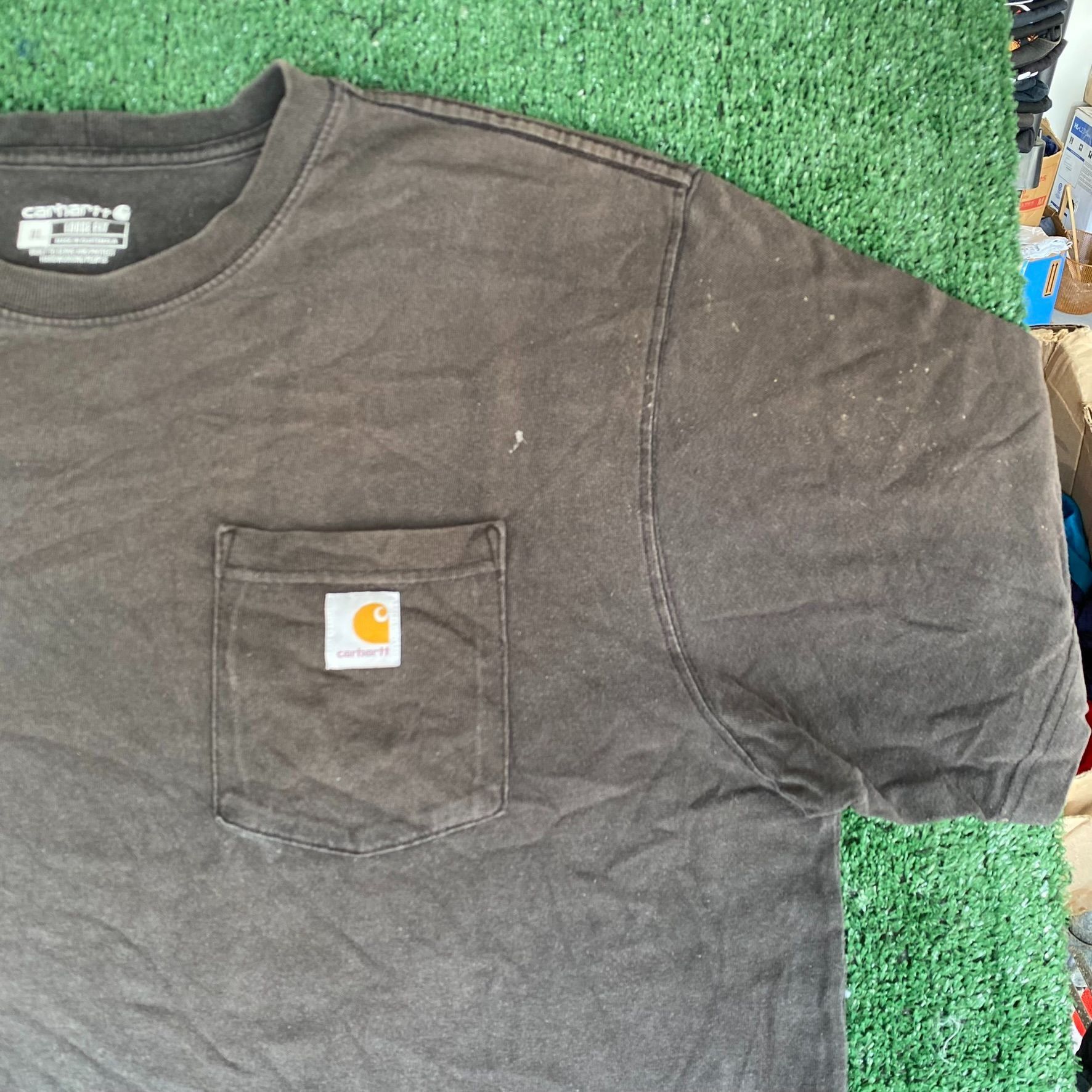 Carhartt Vintage Y2K Carhartt Logo Shirt Workwear Grunge Punk Tee Size US XXL / EU 58 / 5 - 2 Thumbnail