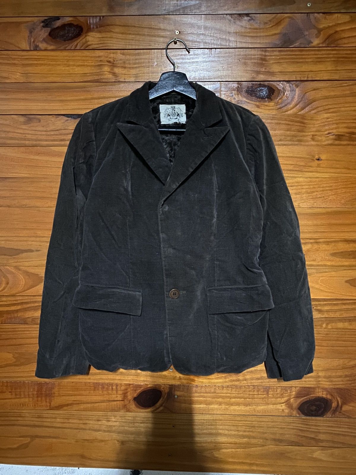 Zucca Vintage ZUCCa Brown Corduroy Blazer Japan Designer Outerwear Size S / US 4 / IT 40 - 4 Thumbnail