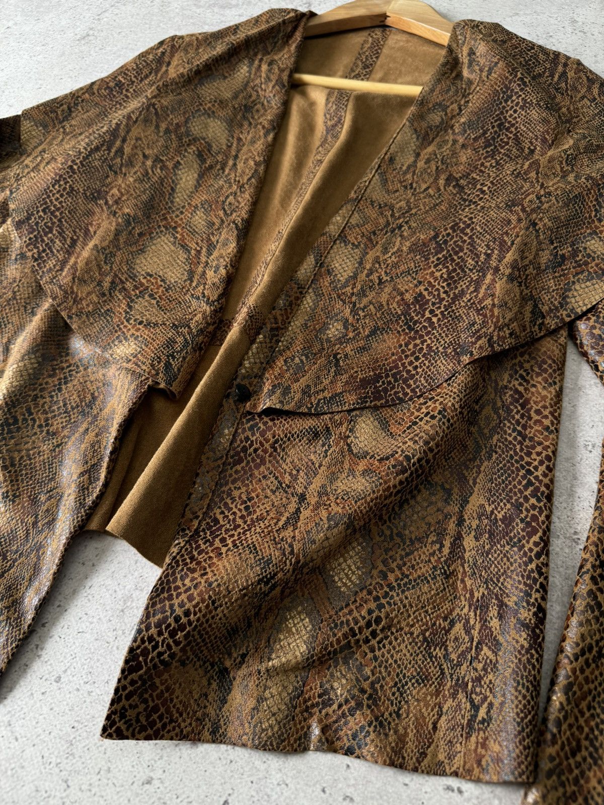 14th Addiction Snake Reptile Imitation Suede Rick Style Jacket Size US S / EU 44-46 / 1 - 4 Thumbnail