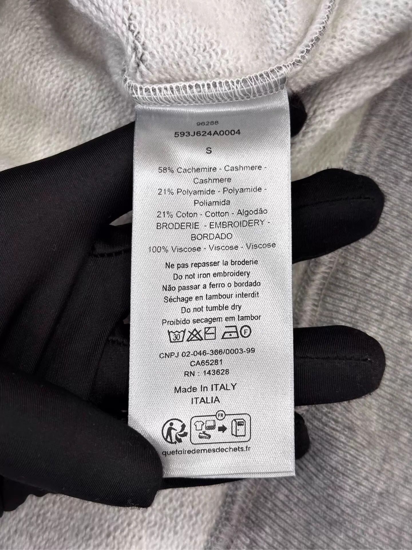Dior Dior Icons Cashmere Hoodie Men Gray S Size US S / EU 44-46 / 1 - 6 Thumbnail