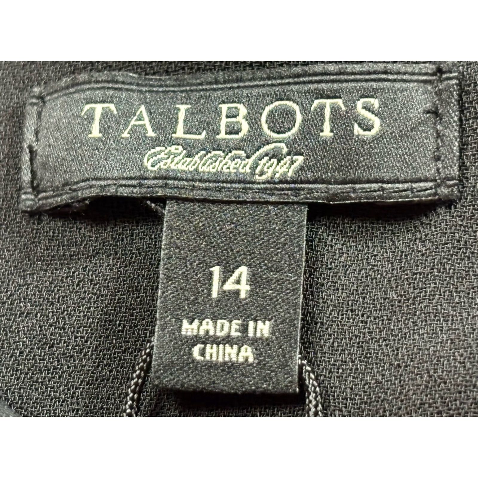 Talbots Talbots Dress Sheath Black Satin Knee Length Zip Sleeveless 14 Women Party Cocktail Knots Neckline Satin Polyester Blend Vintage No Size XL / US 12-14 / IT 48-50 - 6 Thumbnail