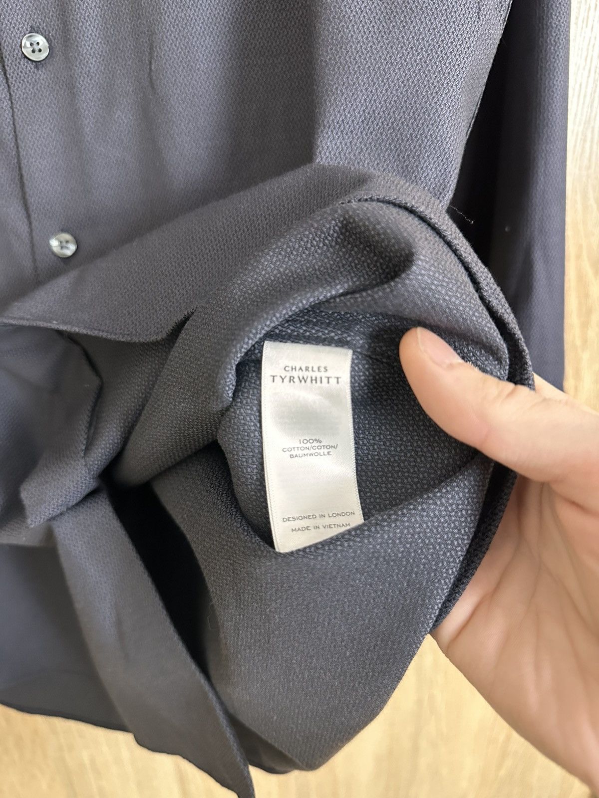 Charles Tyrwhitt 🔥 Charles Tyrwhitt Non Iron Slim Fit Button Up Shirt Cotton Size US XL / EU 56 / 4 - 5 Thumbnail