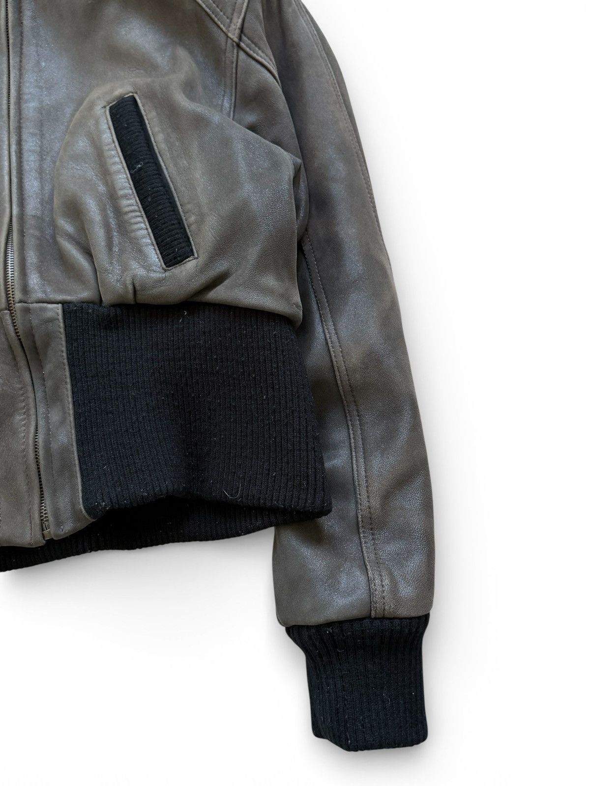 Tornado Mart Avant Garde Tornado Mart LGB Style Cropped Leather Jacket Size M / US 6-8 / IT 42-44 - 2 Thumbnail