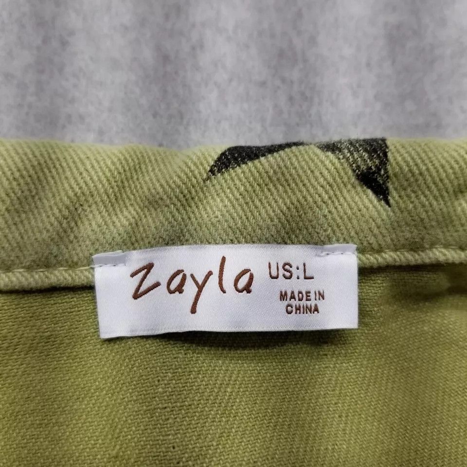 Other Zayla Jacket Womens Large Green Stars Denim Distressed Size L / US 10 / IT 46 - 11 Thumbnail