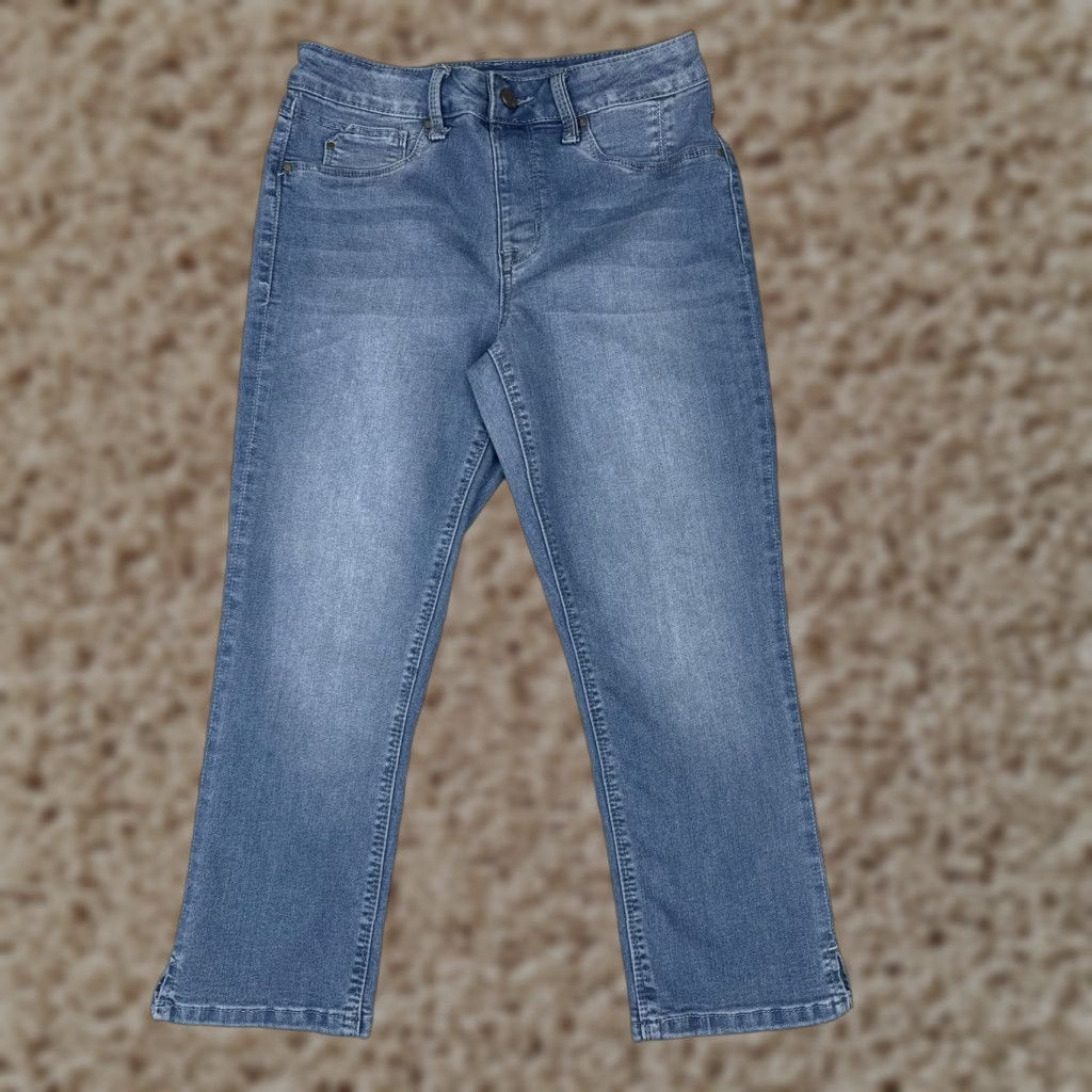 Vintage Laurie Felt Jeans Womens XS Blue Denim Silky Capri Vital Stretch Technology Size 26" / US 2 / IT 38 - 1 Thumbnail