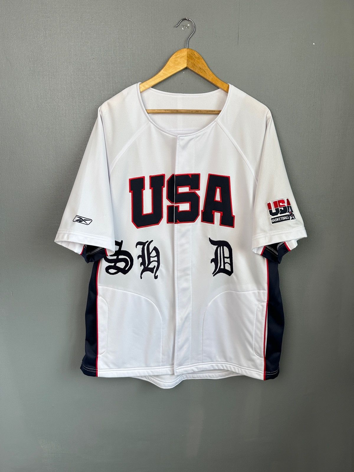 Reebok REEBOK USA Basketball Shadow Limited Edition Snap Jersey Size US L / EU 52-54 / 3 - 1 Thumbnail