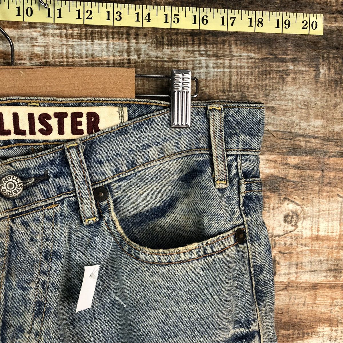 Japanese Brand Hollister Blue Distressed ripped Denim Pants #A1415 Size US 31 - 8 Thumbnail