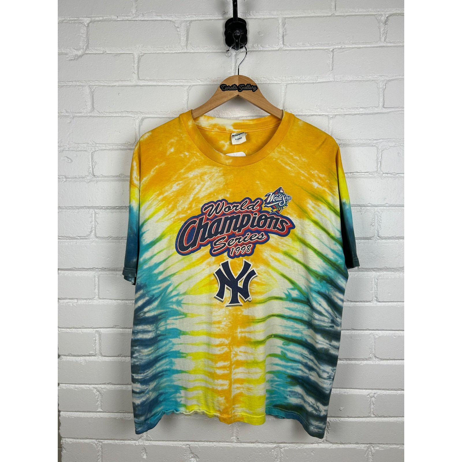 Vintage Vintage 1998 New York Yankees World MLB Tie Dye T Shirt XL Size US XL / EU 56 / 4 - 1 Thumbnail