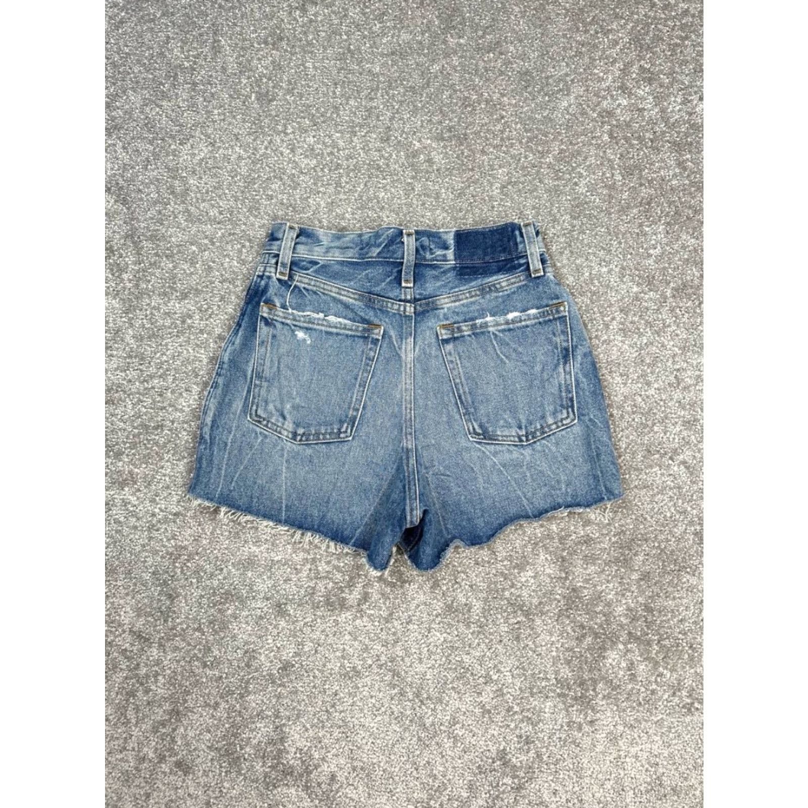 Abercrombie & Fitch Abercrombie & Fitch Shorts Womens 25 Light Wash Denim Natural Rise Cut Offs Size 42" / US 20 - 8 Thumbnail