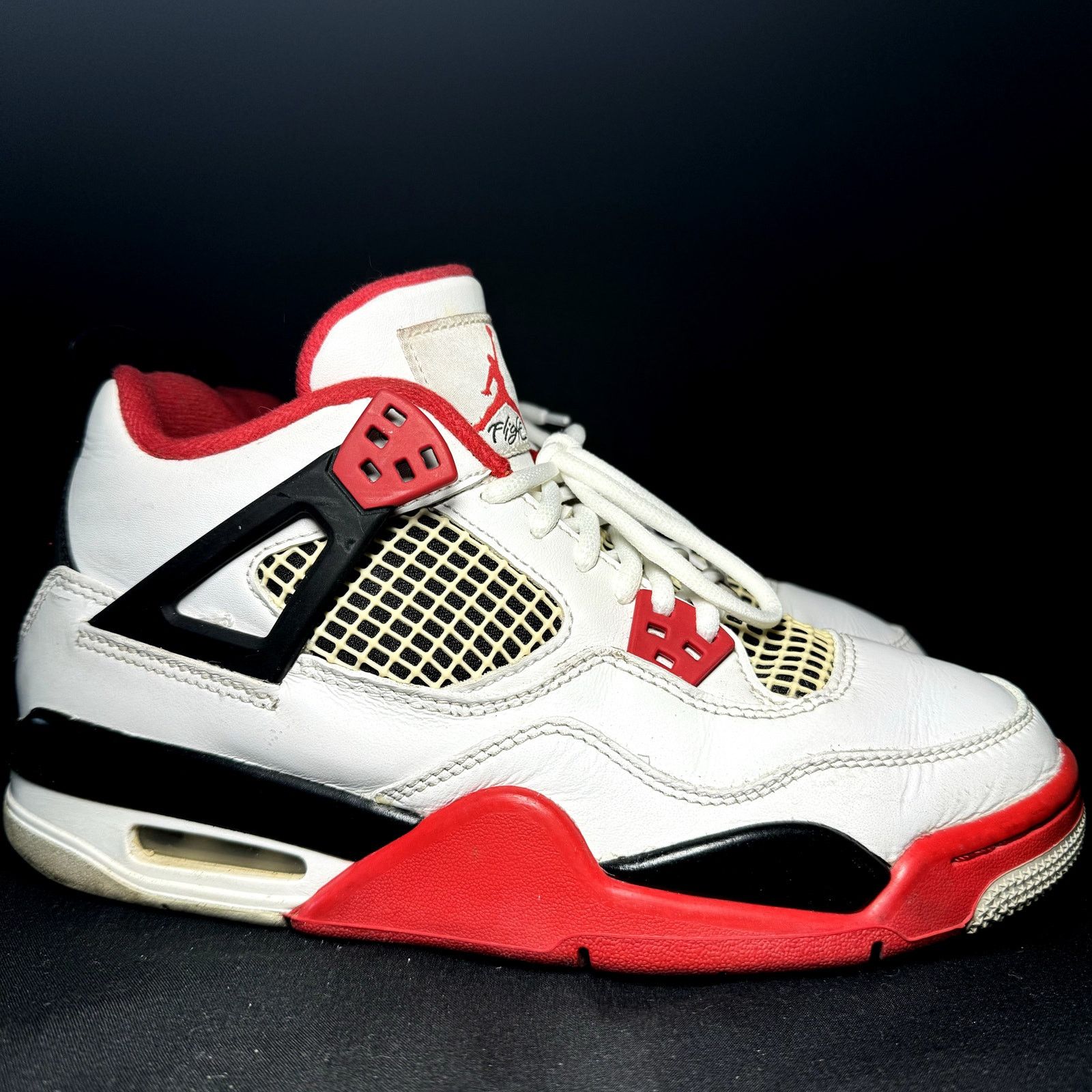 Jordan Brand × Nike Nike Air Jordan 4 Retro OG GS Fire Red 2020 Shoes - Size 6.5 Size US 6.5 / EU 39-40 - 9 Thumbnail