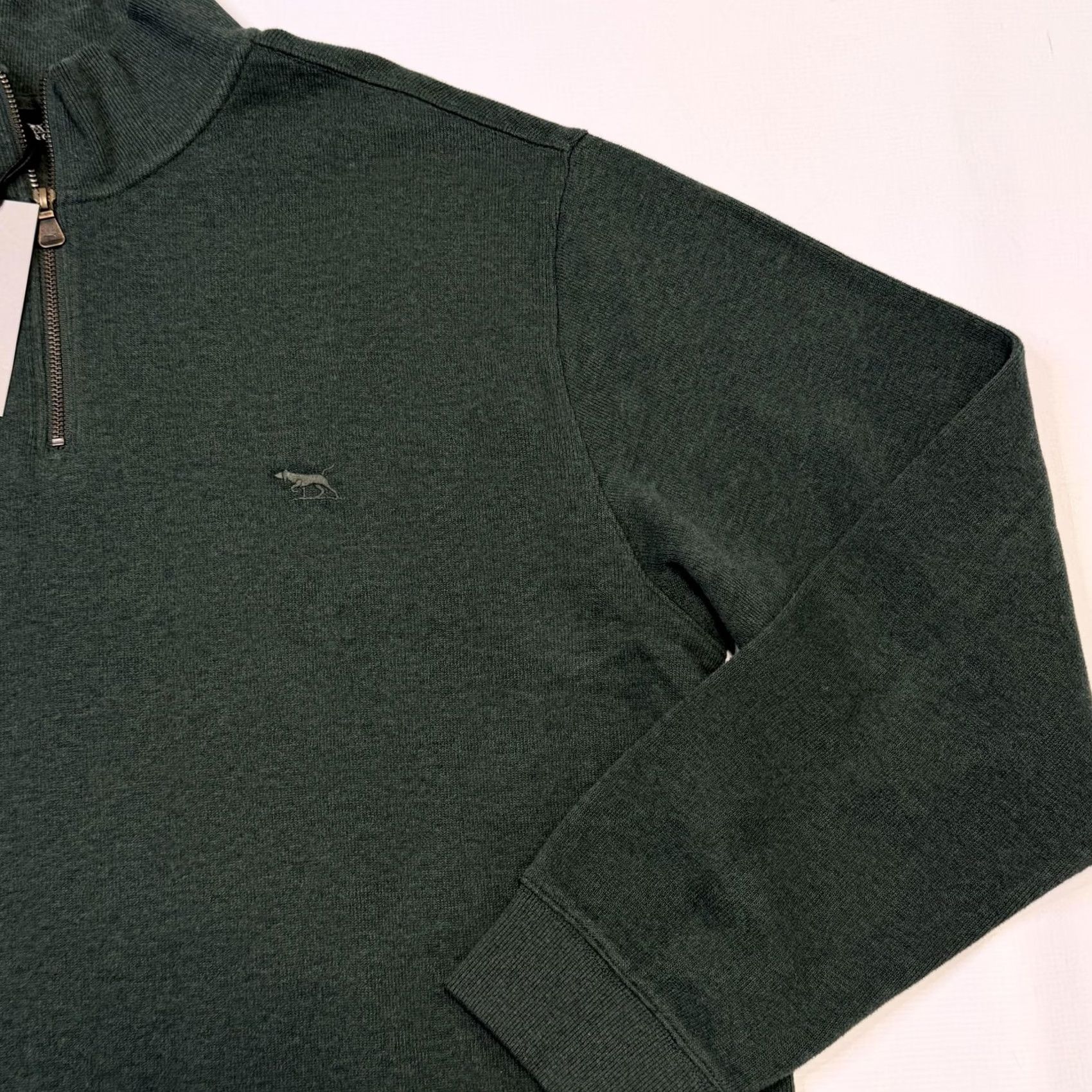 Rodd & Gunn Rodd & Gunn Sweatshirt Mens 2XL Forest Alton Ave Quarter Zip Australian Cotton 1/4 Zip Mock Neck Logo Zipper Pullover Knit Light Green 2XL Mens Size US XXL / EU 58 / 5 - 3 Thumbnail