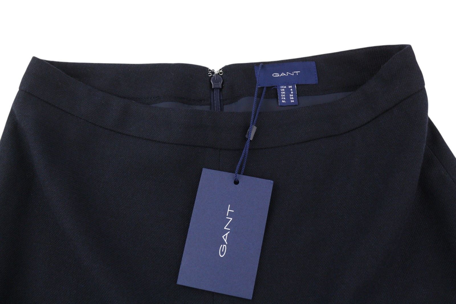 Gant WASHABLE STRETCH WOOL EU34 Dark Blue Pleat Skirt 85354 Size 26" / US 2 / IT 38 - 8 Thumbnail