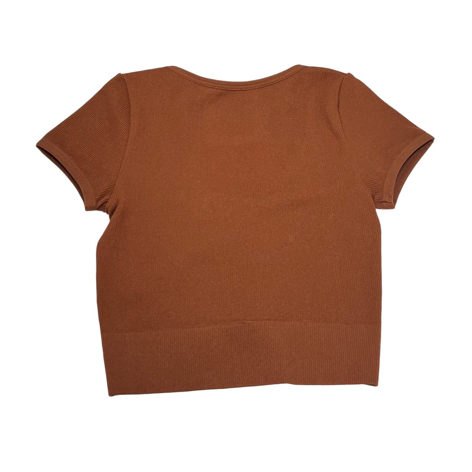 Other Wild Fable - Women's V-Neck Short Sleeve Top - Brown - XXS Size XXS / US 00 / IT 34 - 2 Thumbnail