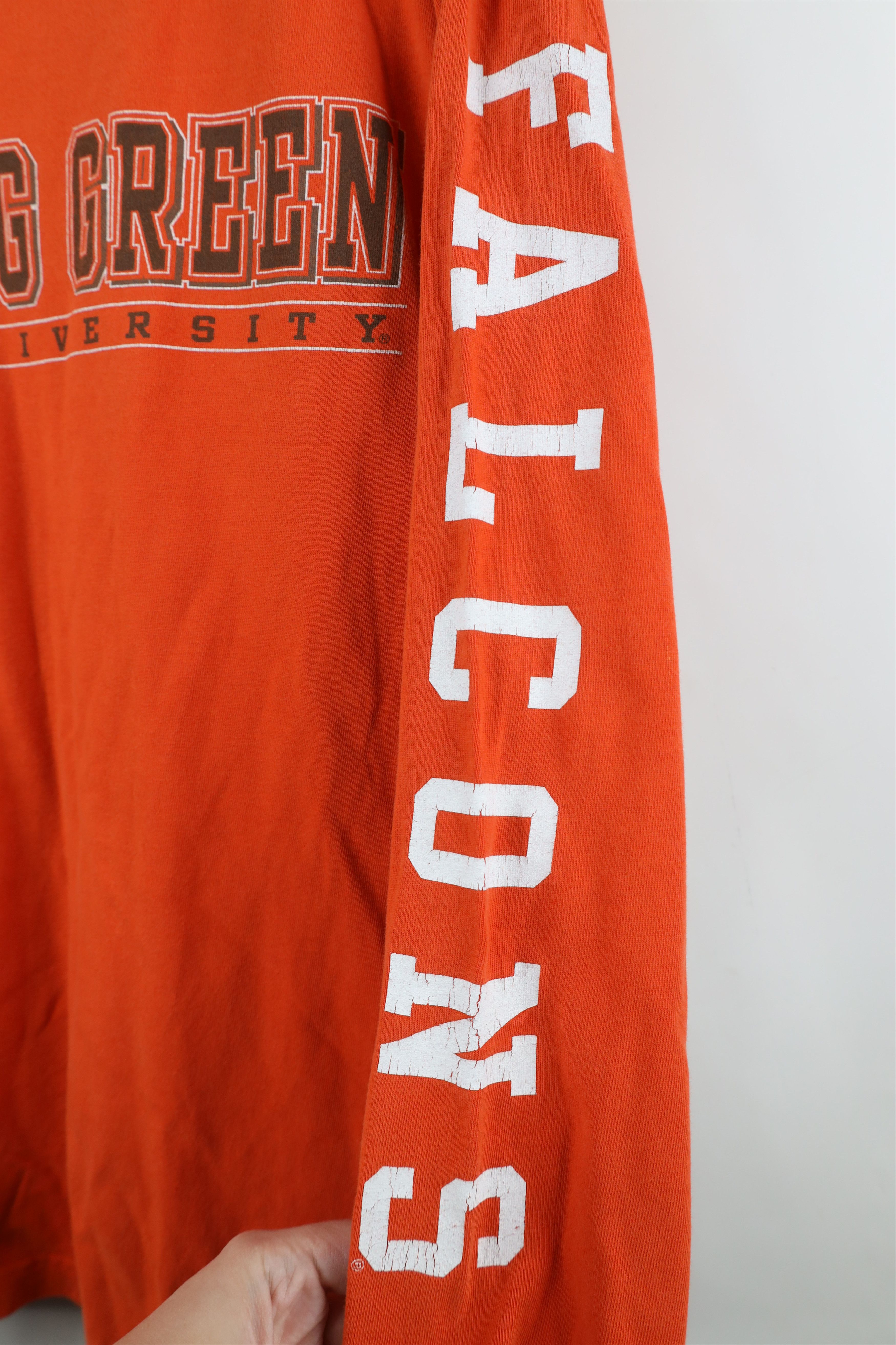 Vintage Vintage 90s Y2K Green State University Long Sleeve T-Shirt Size US S / EU 44-46 / 1 - 4 Thumbnail