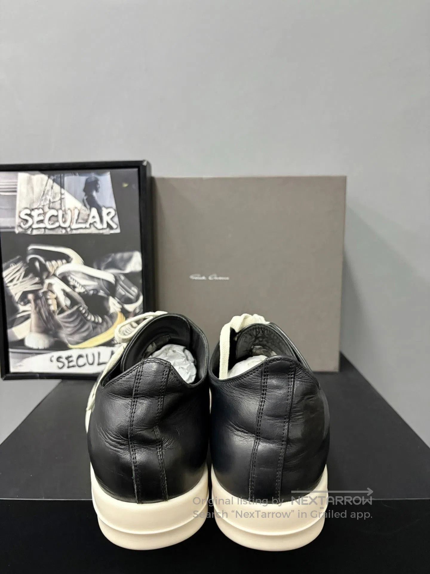 Rick Owens Rick Owens Leather Black White Low. Size US 9 / EU 42 - 7 Thumbnail