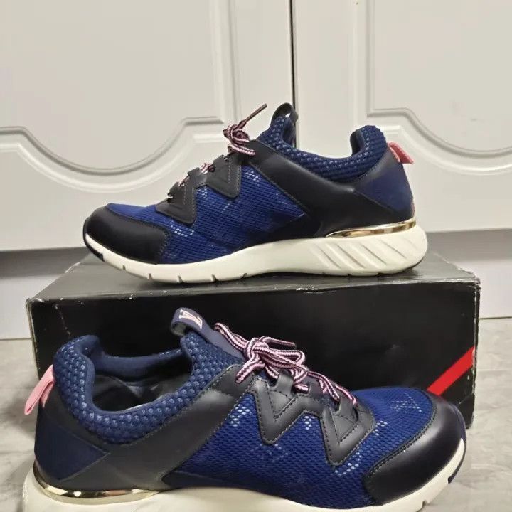 Louis Vuitton Louis Vuitton Blue Black Sports Sneakers -2508 Size US 7.5 / EU 40-41 - 8 Thumbnail