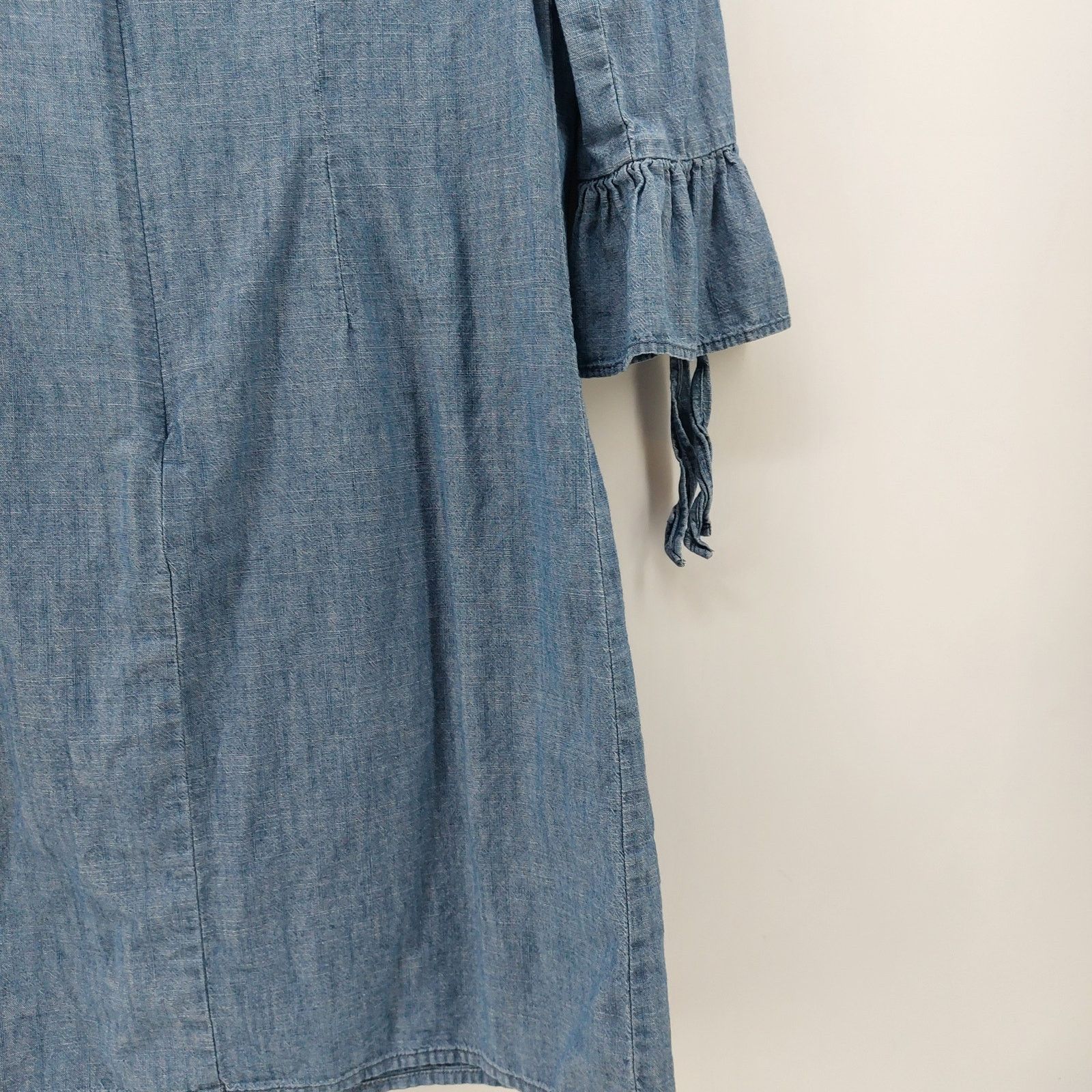 J.Crew J Crew Blue Denim Dress Size 2 Bell Sleeves V-Neck Spring Size XS / US 0-2 / IT 36-38 - 11 Thumbnail