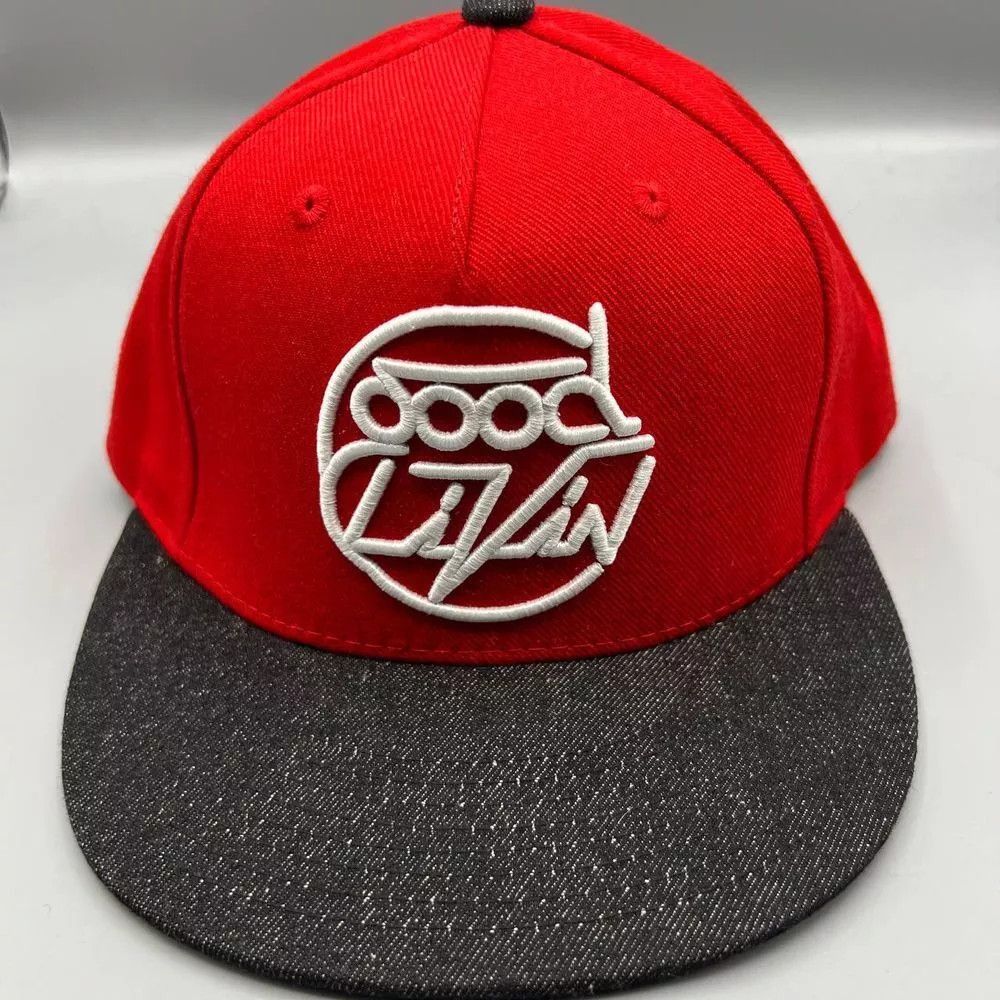 Goodlife Good Livin Hat Men Red Black Skate Embroidered Snap Back Cap Size ONE SIZE - 1 Thumbnail
