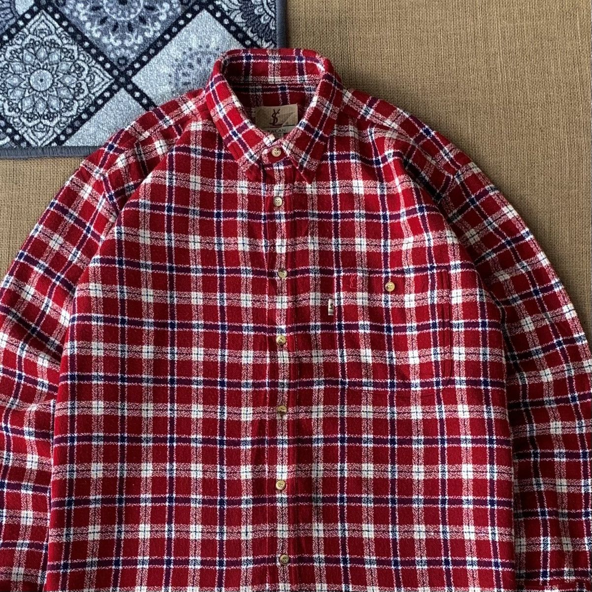 Yves Saint Laurent YSL Yves Saint Laurent Salan Button Up Shirt Size US L / EU 52-54 / 3 - 2 Thumbnail