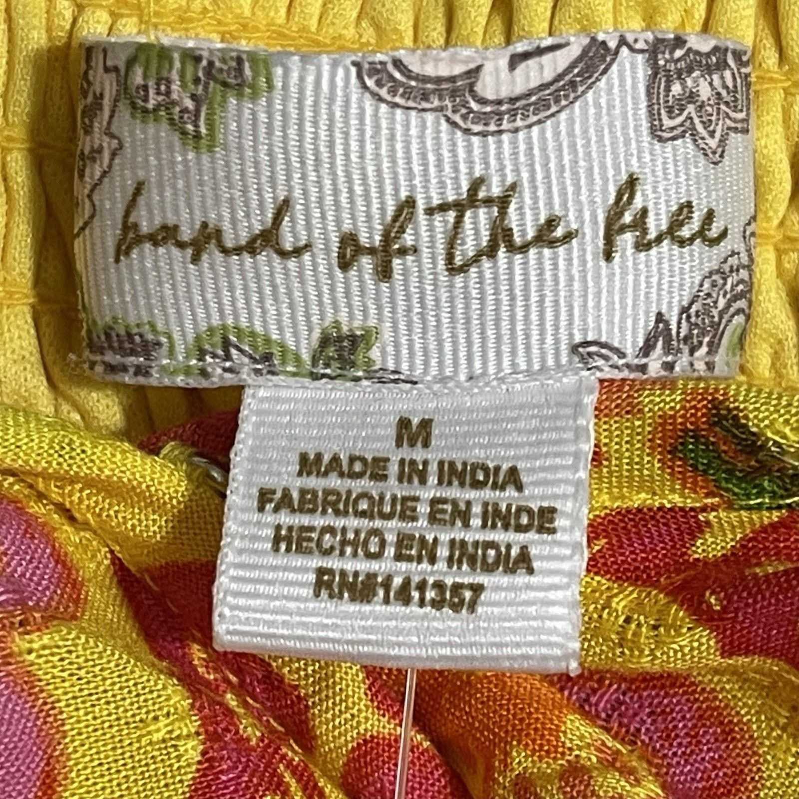 Other Band of the Free Anya Wrap Dress Womens Medium Yellow Floral Size M / US 6-8 / IT 42-44 - 2 Thumbnail