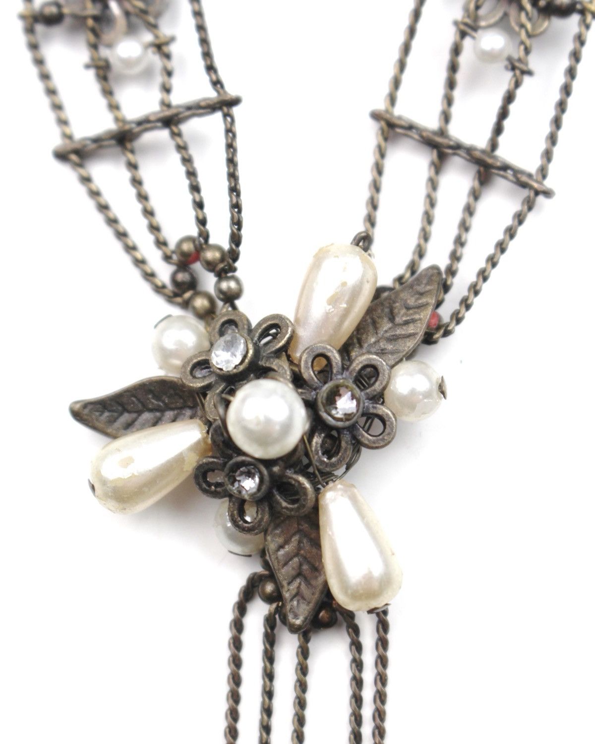 Vintage 2000S JAPANESE MADE BAROQUE PEARL-STYLE CASCADE NECKLACE Size ONE SIZE - 2 Thumbnail