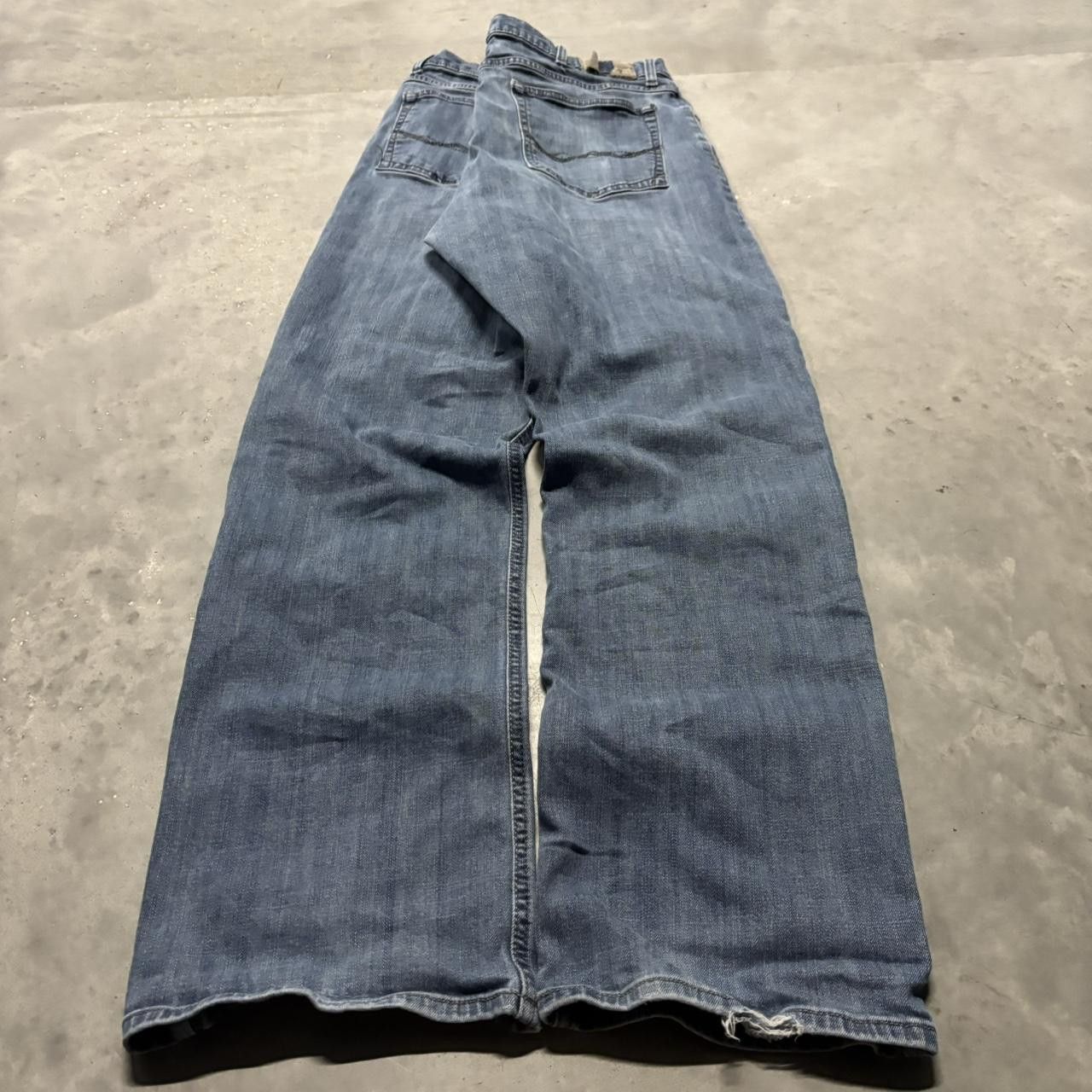 Japanese Brand × Vintage Crazy Vintage Y2K/2000s Grunge Dark Wash Bootcut Denim Jeans! Size US 36 / EU 52 - 4 Thumbnail