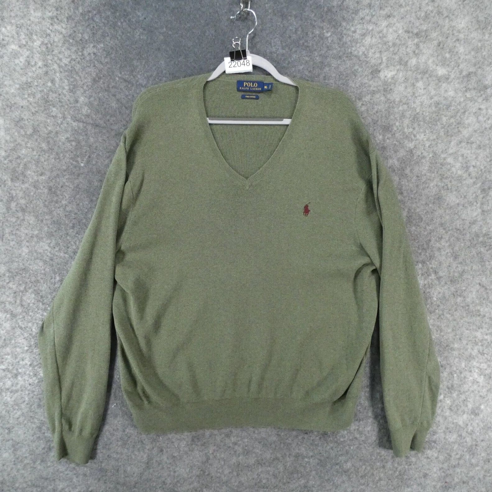 Ralph Lauren Rugby offers Sweater 100% Wool Long Sleeve Knitted Pullover Green Large