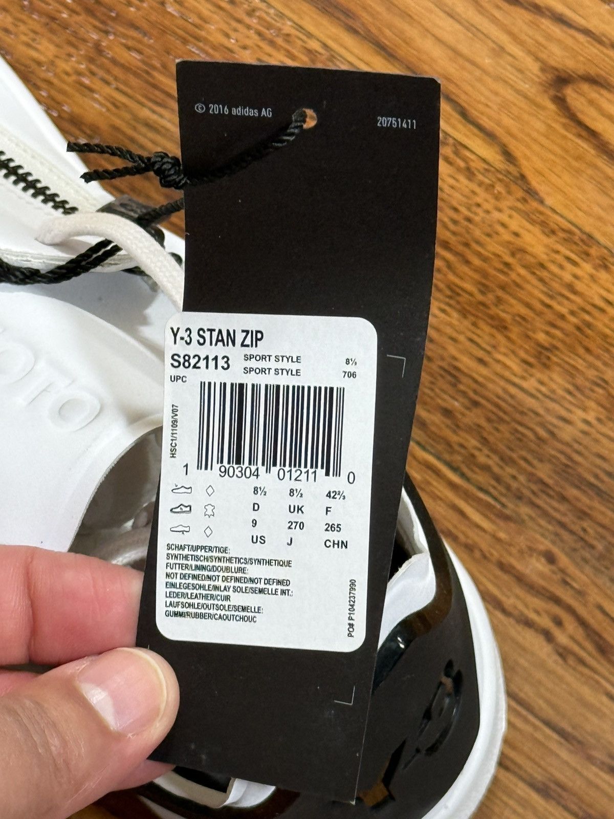 Y-3 Adidas Y-3 Stan Smith Zip 'White 2017 S82113 Men’s Size 9 Size US 9 / EU 42 - 9 Thumbnail