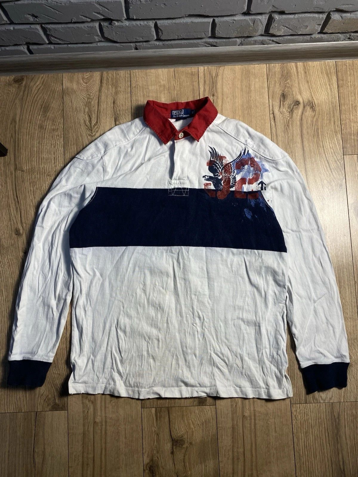 Polo Ralph Lauren ENGLAND 1996 RUGBY UNION SHIRT COTTON TRADERS SIZE XL Size US XL / EU 56 / 4 - 1 Thumbnail