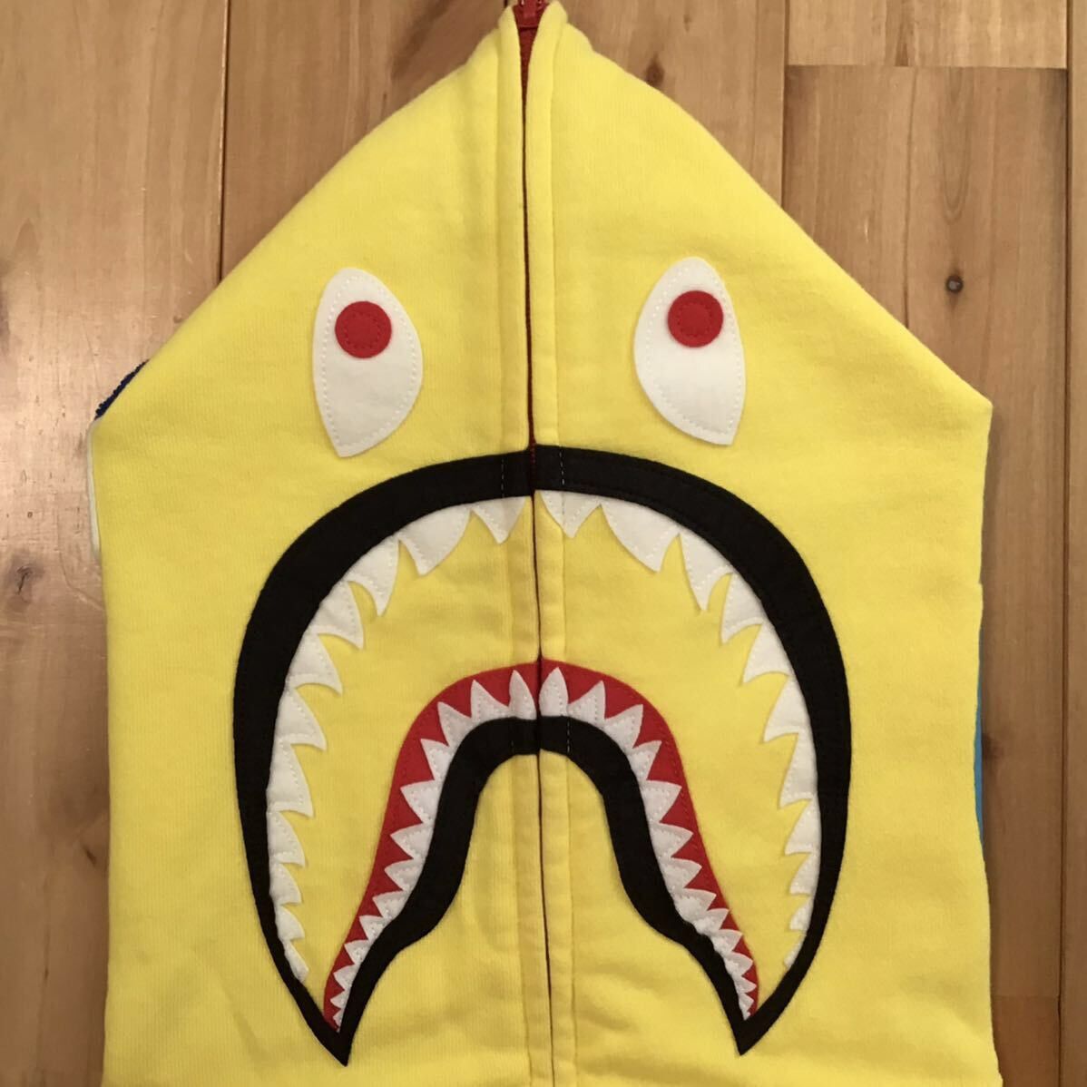 2010 BAPE Neon shark full zip hoodie a bathing ape NIGO