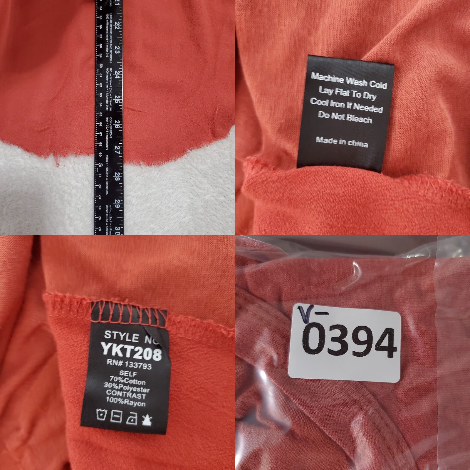 Vintage VINTAGE POL Top Women M Burnt Orange Cropped Long Sleeve Raw Seam Oversized Boho Southwest Casual Shirt Womens Size M / US 6-8 / IT 42-44 - 9 Thumbnail