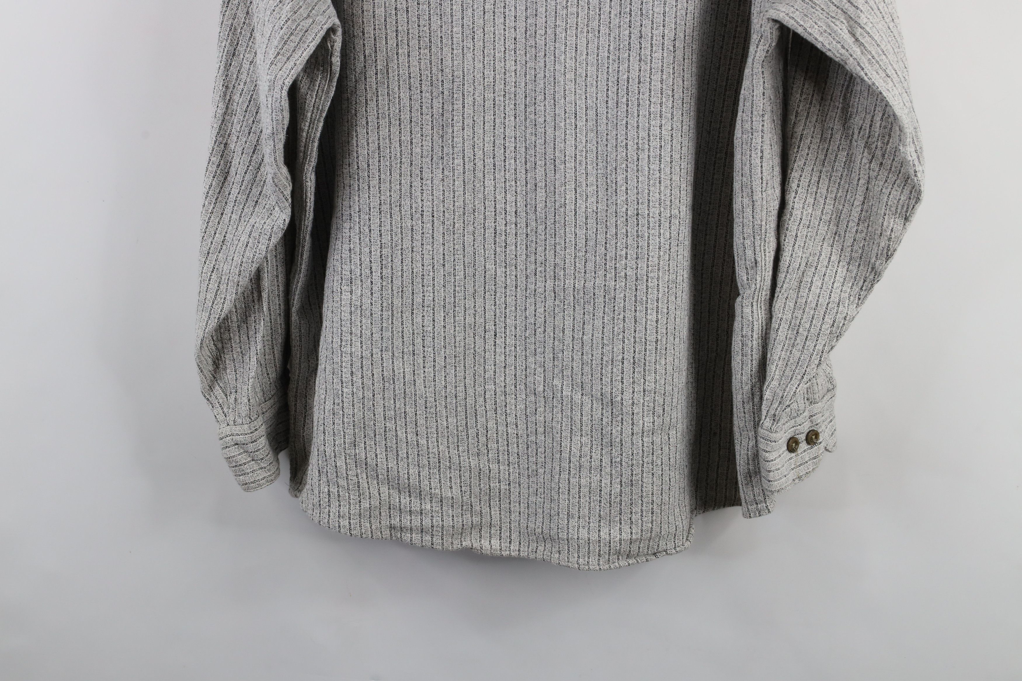 Pierre Cardin × Vintage Vintage 90s Pierre Cardin Flannel Band Collar Button Shirt Size US L / EU 52-54 / 3 - 9 Thumbnail