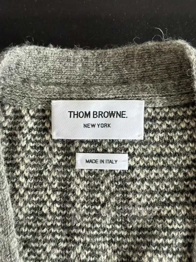 Thom Browne Thom Browne Striped color block wool cardigan Size US S / EU 44-46 / 1 - 3 Thumbnail