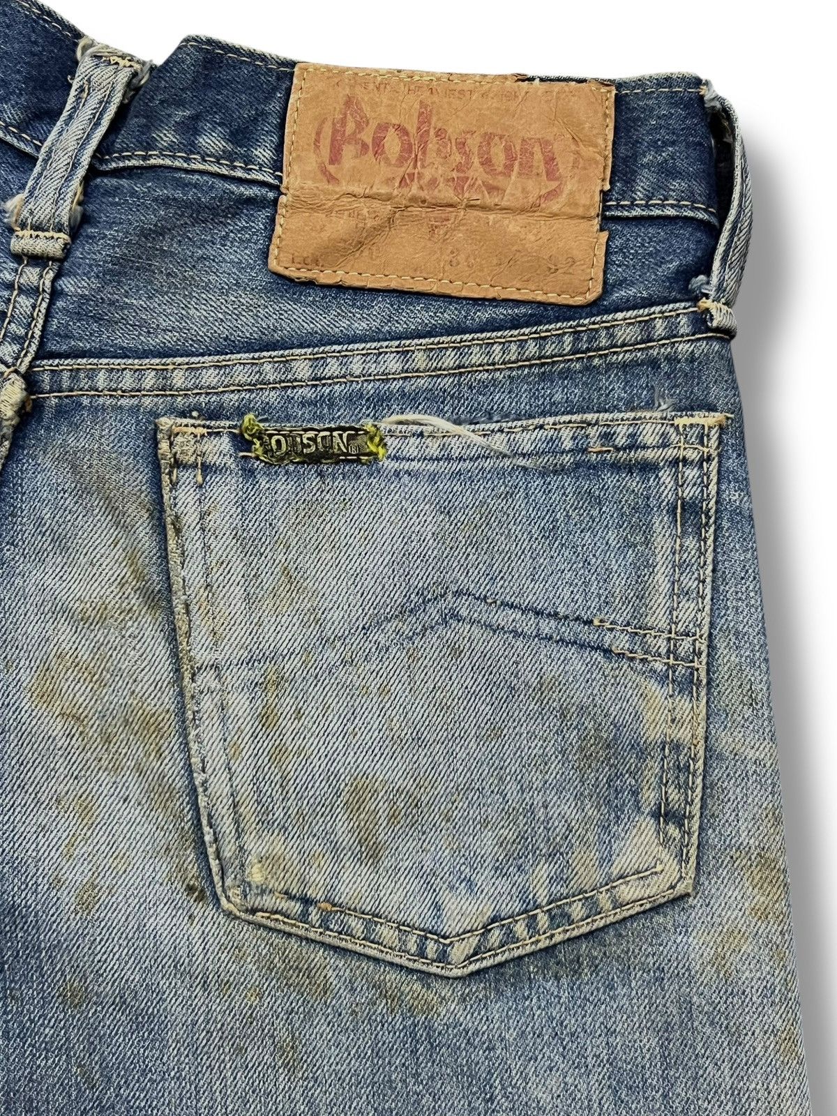 Japanese Brand Flared Vintage 80s Bobson Japan - Faded Mud Wash, Distressed Size US 29 - 9 Thumbnail