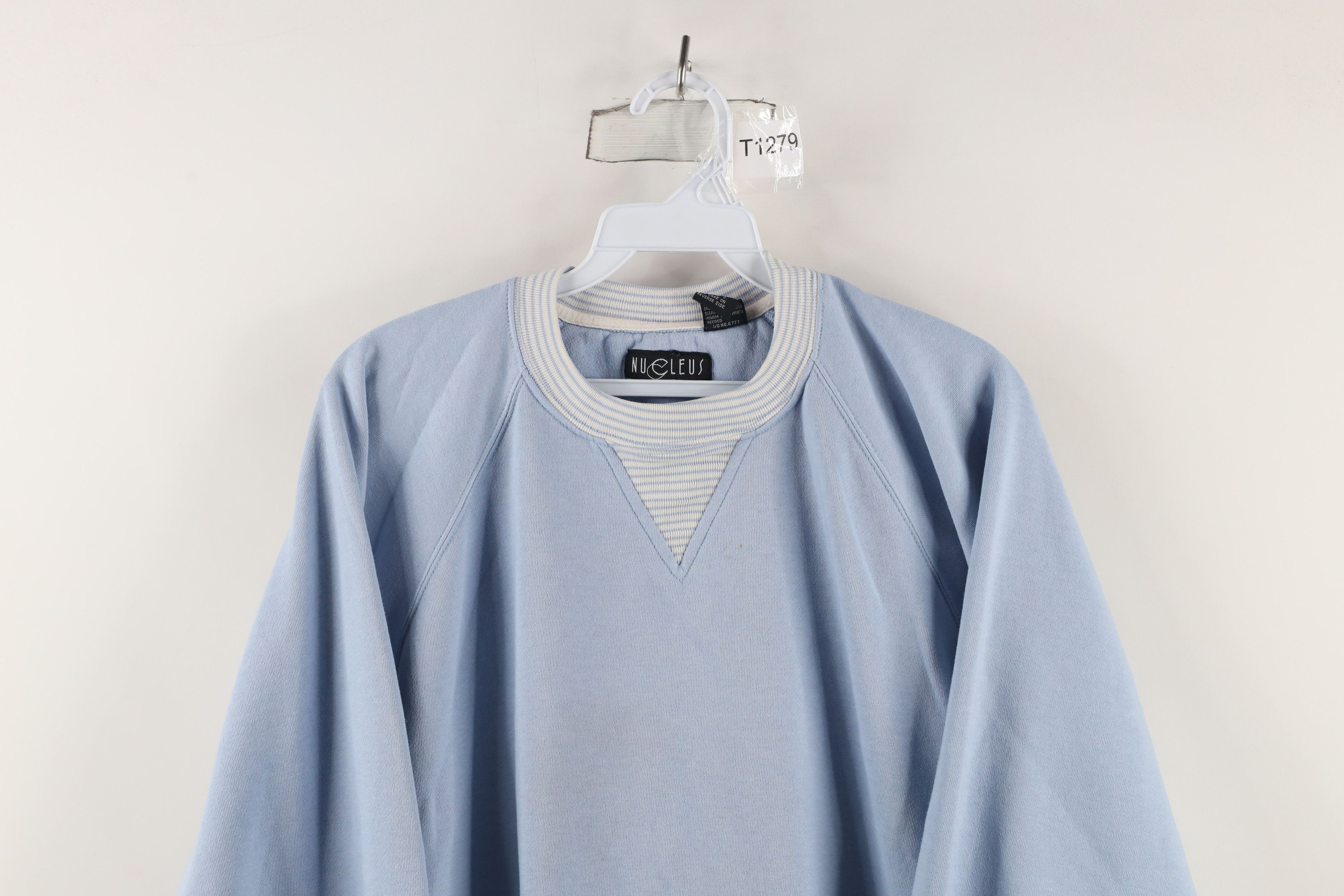 Vintage Vintage 90s Streetwear Crewneck Sweatshirt Light Blue Size XL / US 12-14 / IT 48-50 - 2 Thumbnail