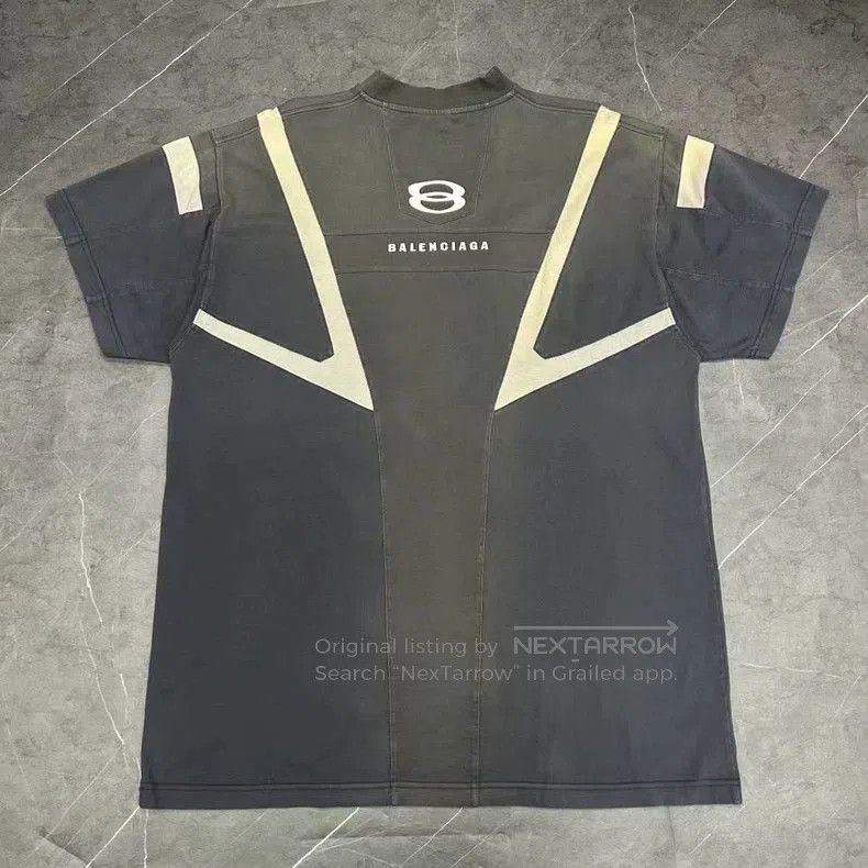 Balenciaga Balenciaga 24FW Distressed Racing Short Sleeve. Size US M / EU 48-50 / 2 - 2 Thumbnail