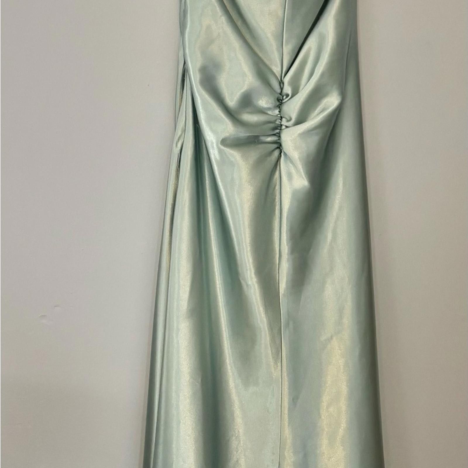 Designer Vintage Jessica McClintock Gunne Sax Halter Gown Size L / US 10 / IT 46 - 4 Thumbnail