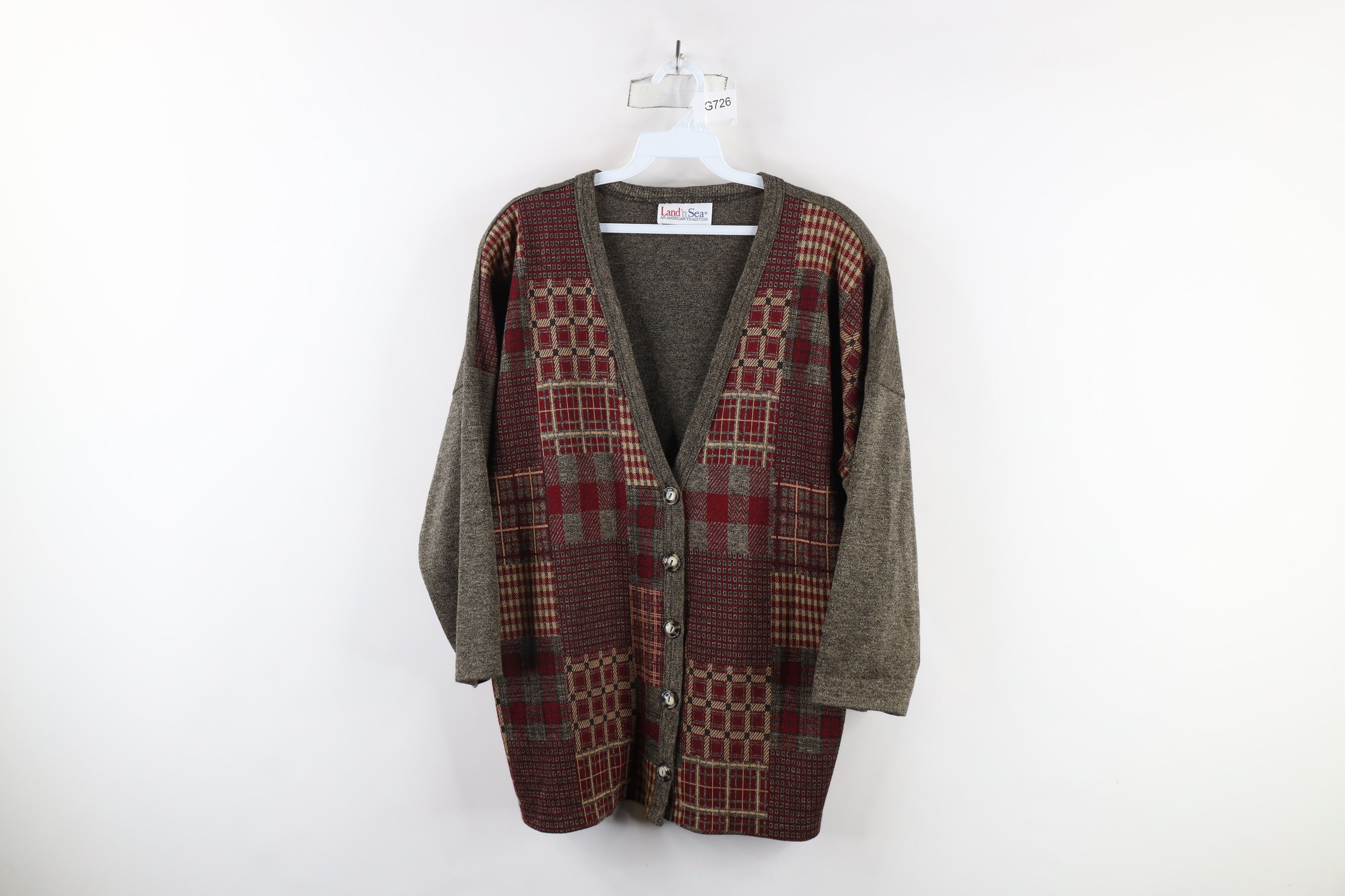 Vintage Vintage 90s Streetwear Knit 3/4 Sleeve Cardigan Sweater USA Size XL / US 12-14 / IT 48-50 - 1 Thumbnail