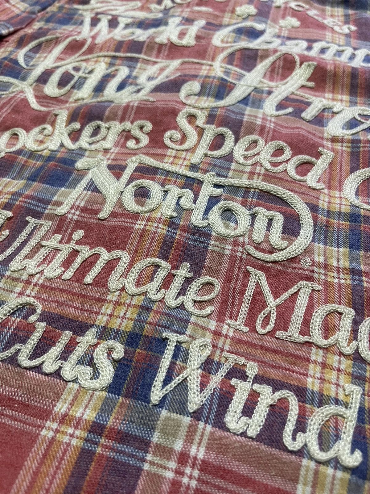 If Six Was Nine VINTAGE Y2K NORTON long sleeve shirt full embroidery writing Size US M / EU 48-50 / 2 - 4 Thumbnail