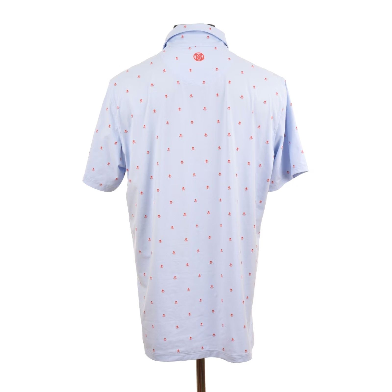 Vintage G-Fore G4 Men's Skull Short Sleeve Polo Shirt SKY G4MS23K361A, Size L, Blue, Nylon Elastane, Polo, Men Size US L / EU 52-54 / 3 - 3 Thumbnail