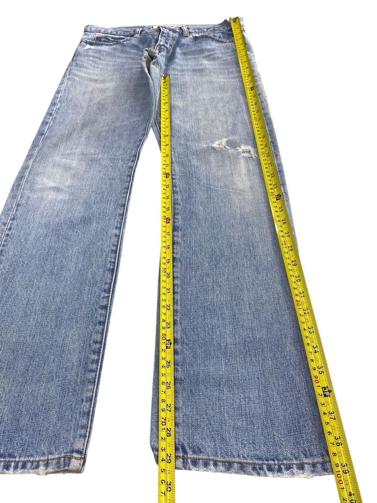 Other Japanese Brand Acid Blue Wash Style Loose Jeans Size US 32 / EU 48 - 7 Thumbnail