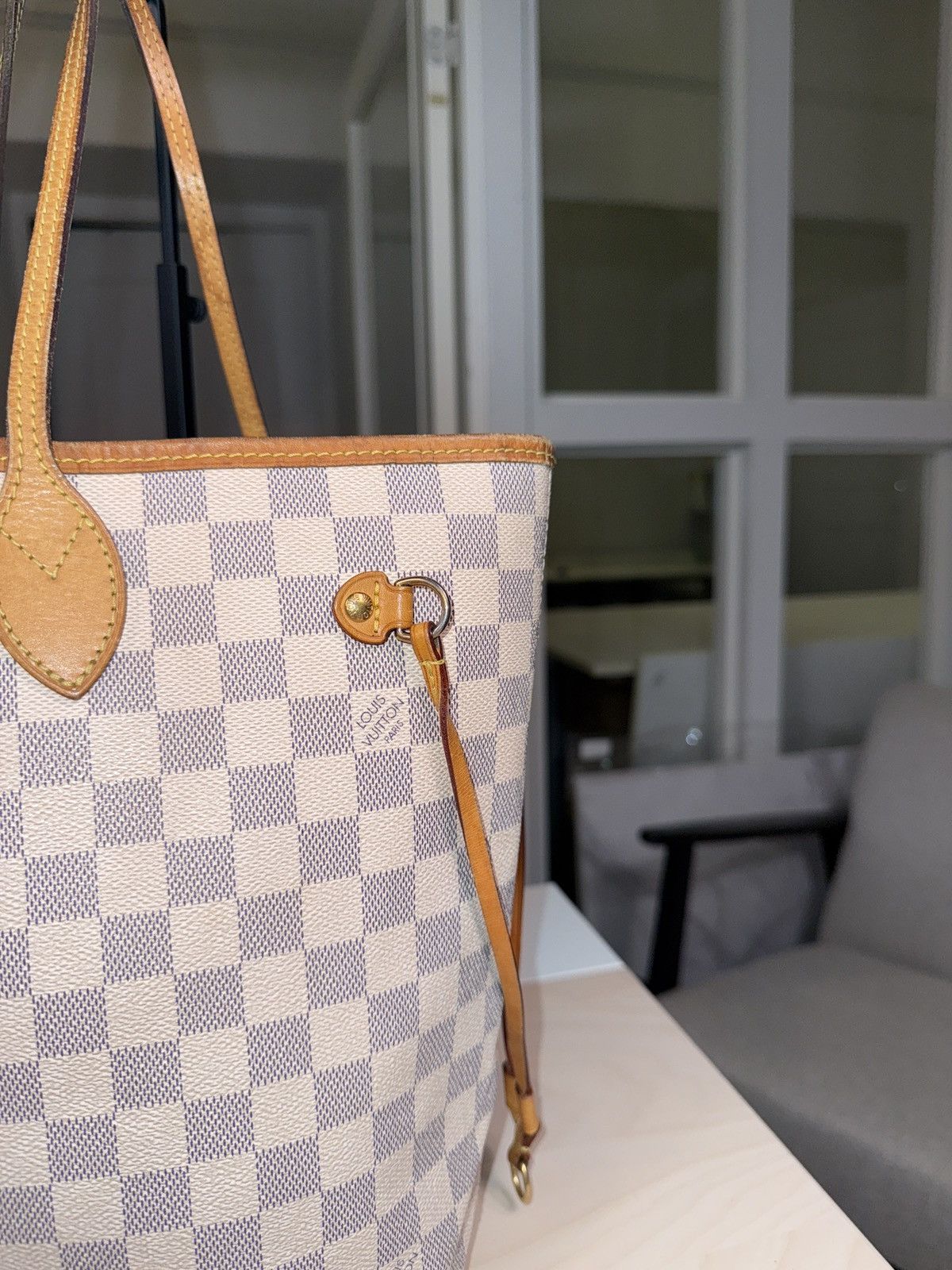 Louis Vuitton Louis Vuitton Neverfull Damier Azure MM Size ONE SIZE - 14 Thumbnail