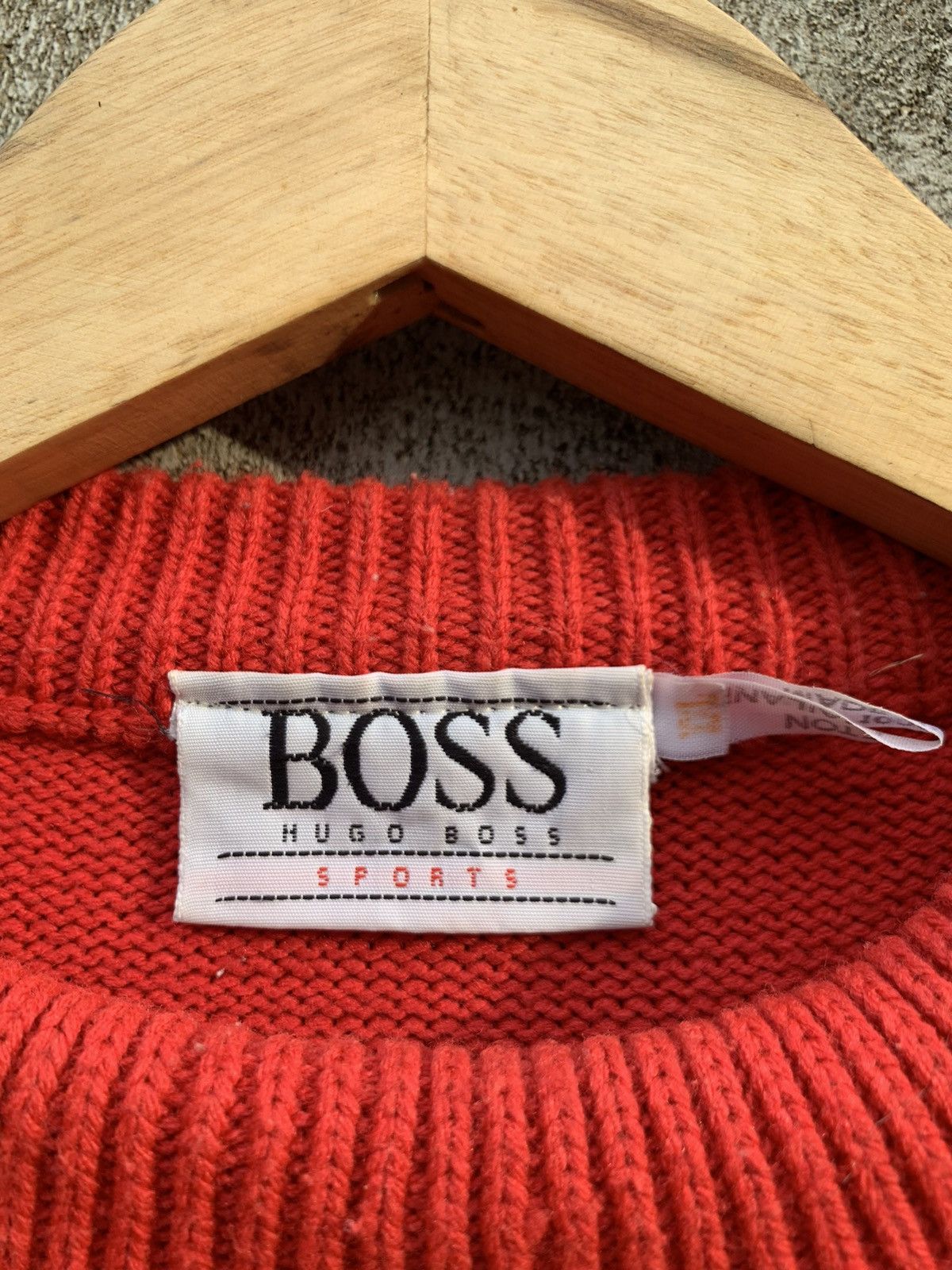 Hugo Boss × Vintage Vintage 80s Hugo Boss embroidered knit sweater Size US L / EU 52-54 / 3 - 6 Thumbnail