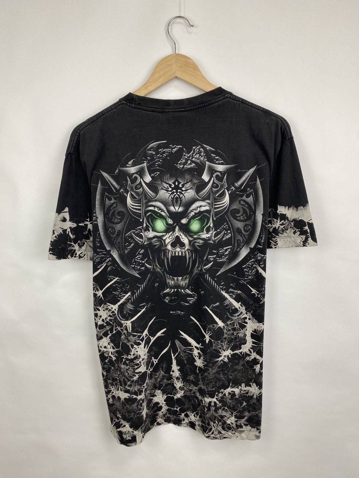 Japanese Brand 💀 Vintage 90s Skull Death All Over Print Y2K Retro Rare Hype Size US L / EU 52-54 / 3 - 7 Thumbnail